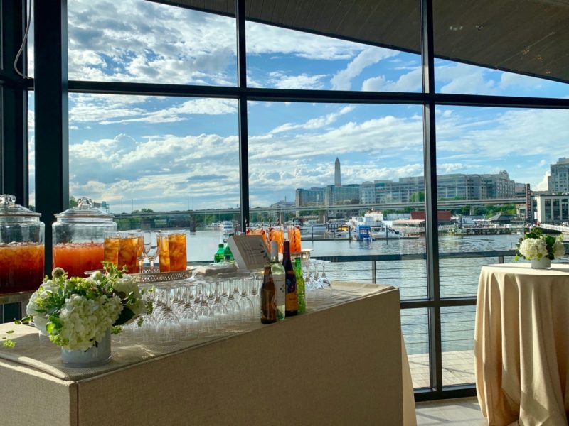 Drinks and open bar at The Dockmaster's Building at District Wharf
